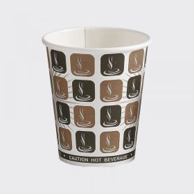 8oz Cafe Mocha Hot Drink Paper Cups (50)